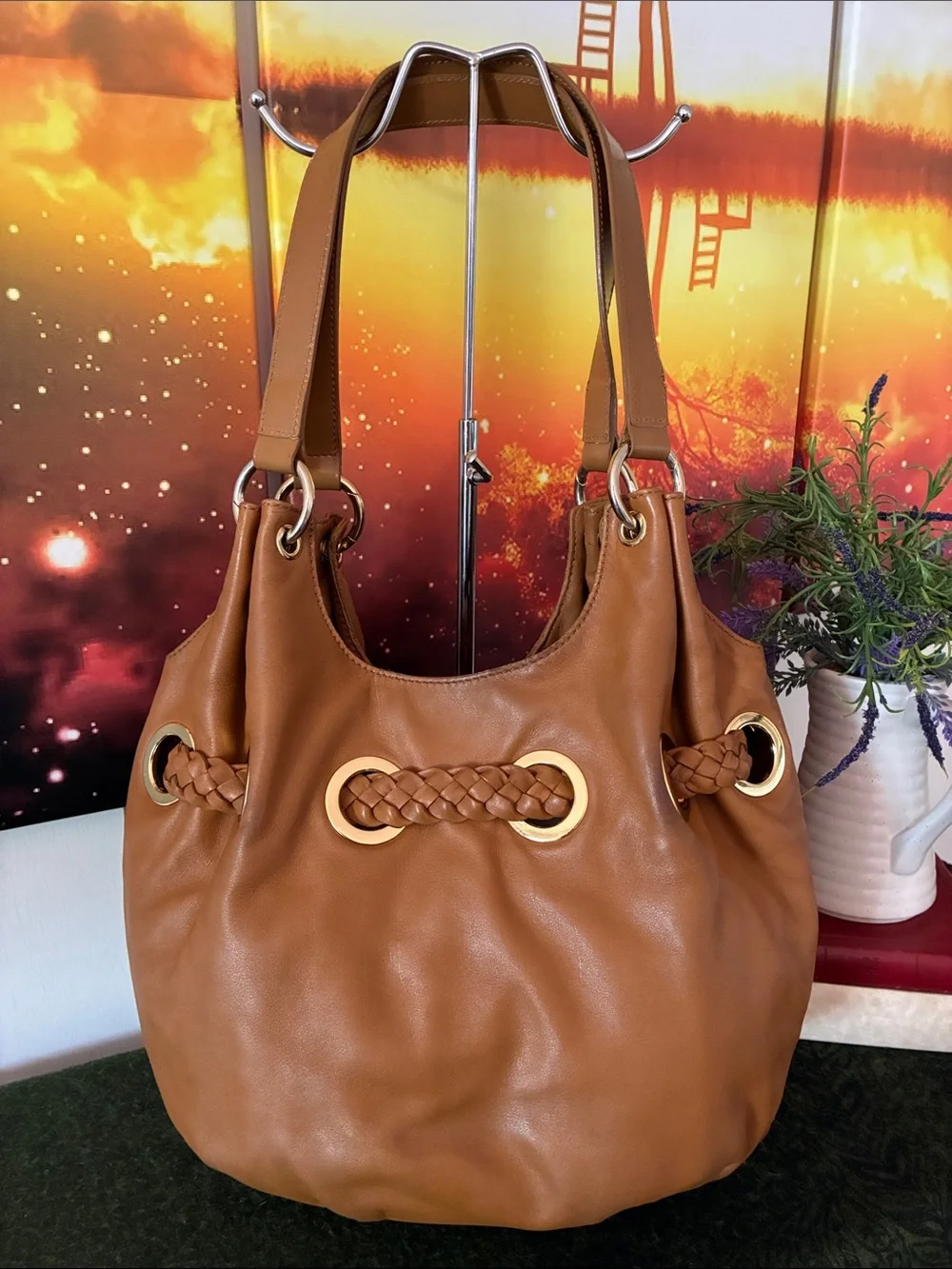 Michael Kors Leather Hobo Bag